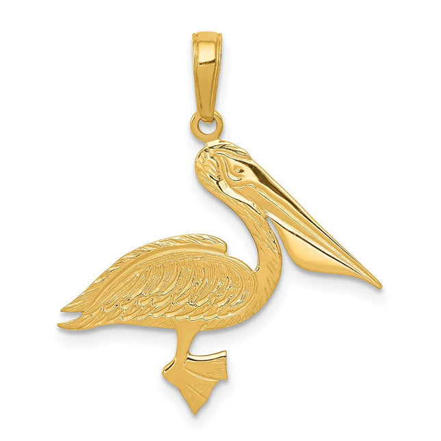 14k Pelican Pendant, 25 x 24mm