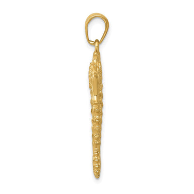 14K 3-D Seahorse Pendant