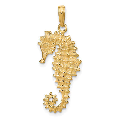 14K gold seahorse pendant