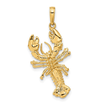 14K Lobster Pendant, 34 x 14mm