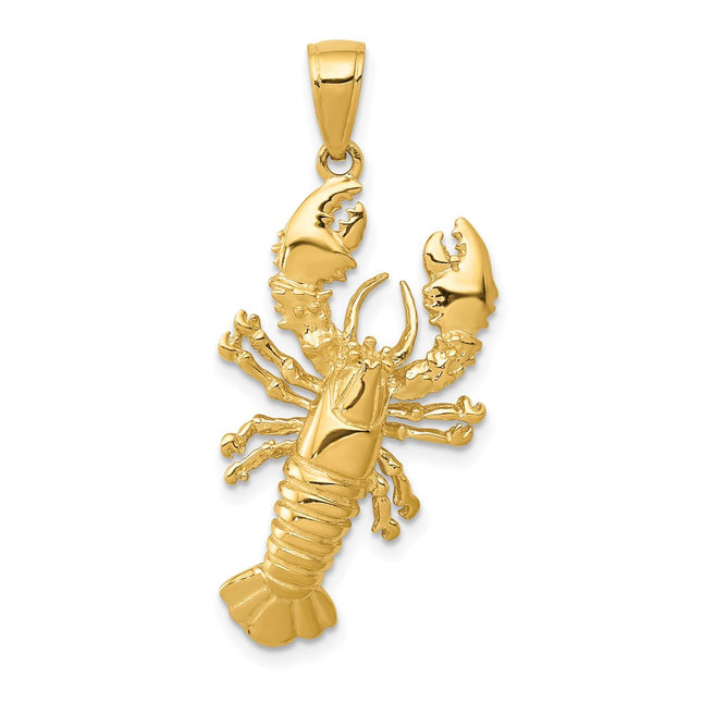 14k Lobster Pendant, 34 x 14mm