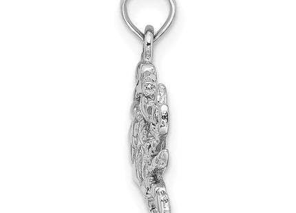 14K white gold charm, alternate view