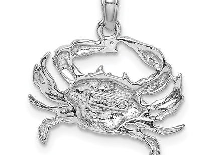 14K white gold charm, another view