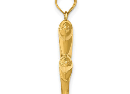 14k Dolphin Pair Pendant (Style C3442)