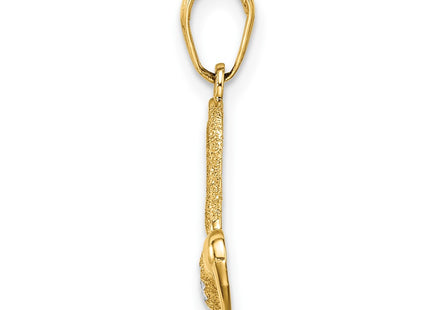 14k Yellow & Rhodium Pendants Style C3477DC - Classique Jewelry Inc.