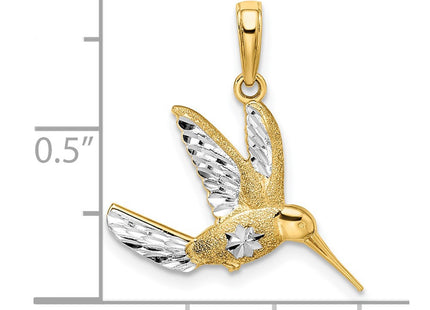 14k Yellow & Rhodium Pendants Style C3477DC - Classique Jewelry Inc.