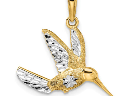 14k Yellow & Rhodium Pendants Style C3477DC - Classique Jewelry Inc.