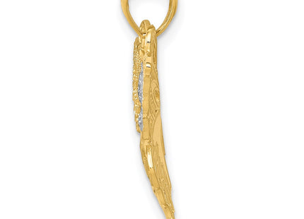 14k Yellow & Rhodium Pendants Style C3487 - Classique Jewelry Inc.