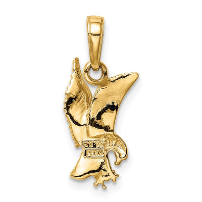 14K Eagle Landing Pendant
