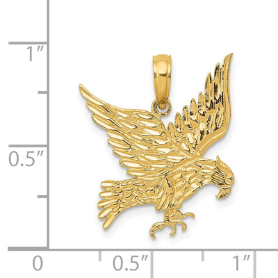 14K Eagle Pendant, 20 x 19mm
