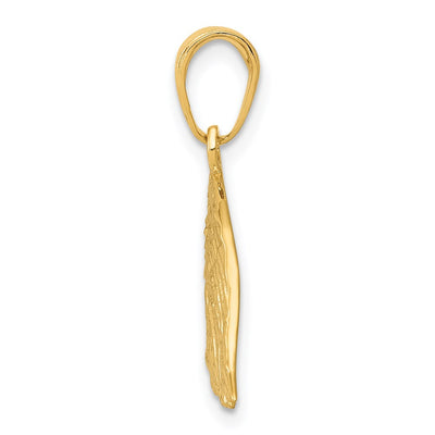 14K Eagle Head Pendant, 19 x 18mm