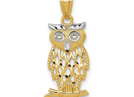 14k Yellow & Rhodium Pendants Style C3495 - Classique Jewelry Inc.