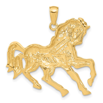 14K Horse Galloping Pendant