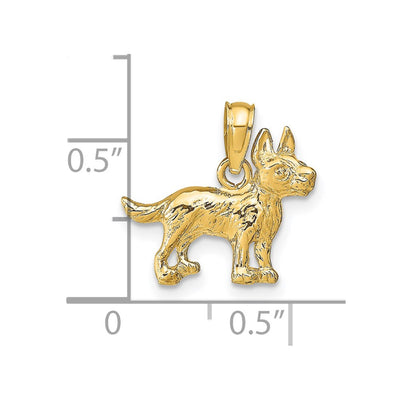 14K Terrier Dog Pendant