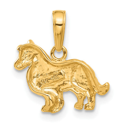 14K Collie Dog Pendant