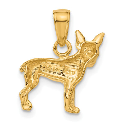 14K Chihuahua Dog Pendant