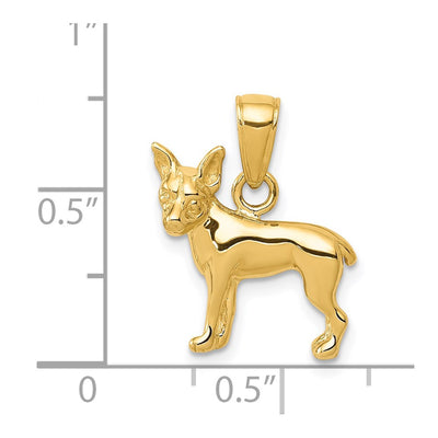 14K Chihuahua Dog Pendant