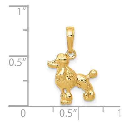14K Poodle Dog Pendant