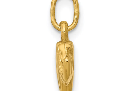 14K gold elephant charm, alternate view