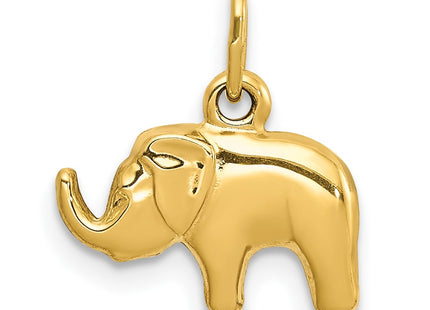 14K gold elephant charm, another view