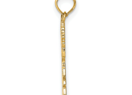 14k Cheerleader Jumping with Pom-Poms Charm