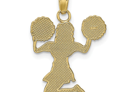14k Cheerleader Jumping with Pom-Poms Charm