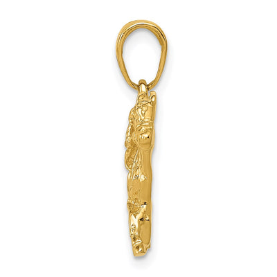 14K Jockey on Horse Pendant