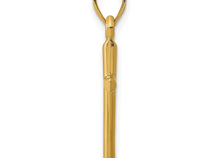 14K gold cross pendant, alternate view