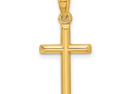 14K gold cross pendant, another view