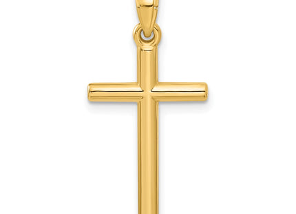 14K gold cross pendant, another view