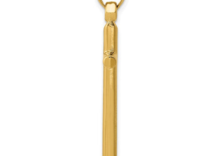 14k Polished Hollow Cross Pendant (Style C3626)