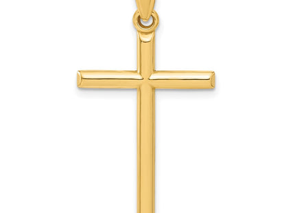 14k Polished Hollow Cross Pendant (Style C3626)