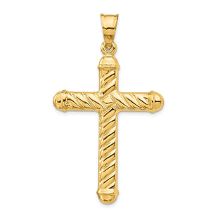 14k Hollow Cross Pendant (Style C3662)