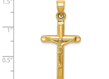 14K gold crucifix pendant, another view