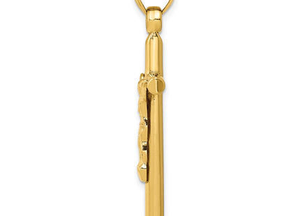 14K gold crucifix pendant, alternate view