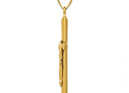 14K gold crucifix pendant, alternate view