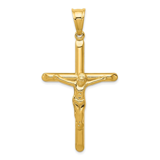 14k Polished Crucifix Pendant, 40 x 21mm
