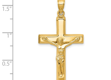 14k Polished Crucifix Pendant, 40 x 21mm