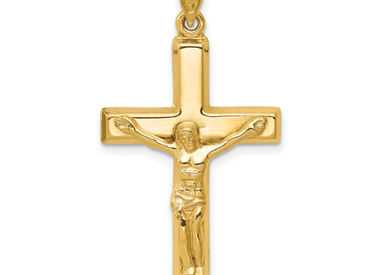 14k Polished Crucifix Pendant, 40 x 21mm