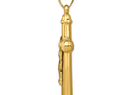 14K gold crucifix pendant, alternate view