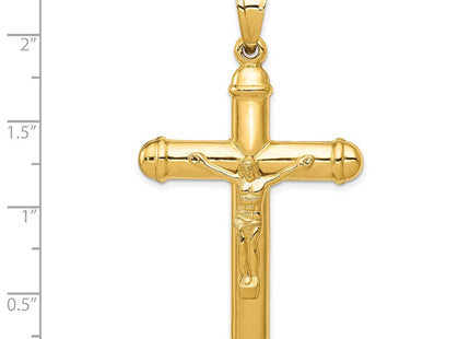 14K gold crucifix pendant, another view