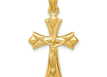 14K Pointed Crucifix Reversible to Cross Pendant