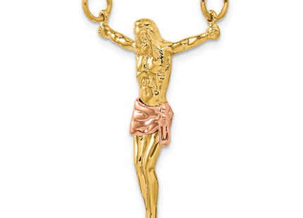 14k Two-tone Rose Corpus Pendant, 38 x 25mm