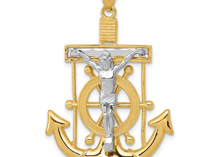 14K gold cross pendant