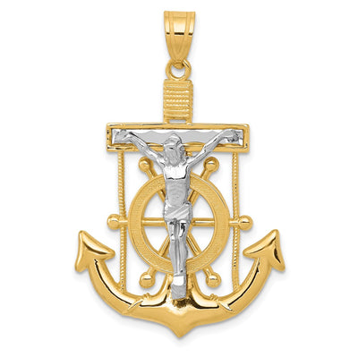 14K gold cross pendant