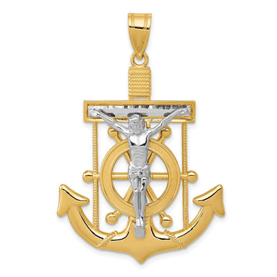 14K gold cross pendant