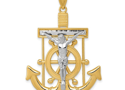 14K gold cross pendant