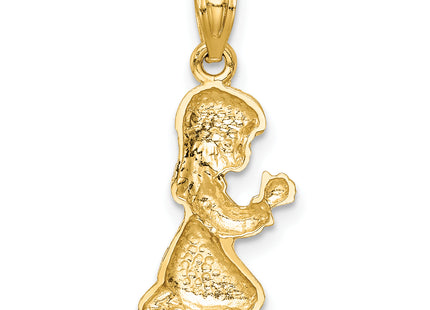 14k Praying Girl Pendant