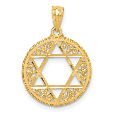14K gold star pendant