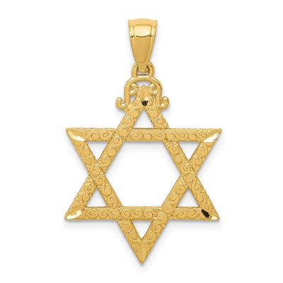 14K gold star pendant